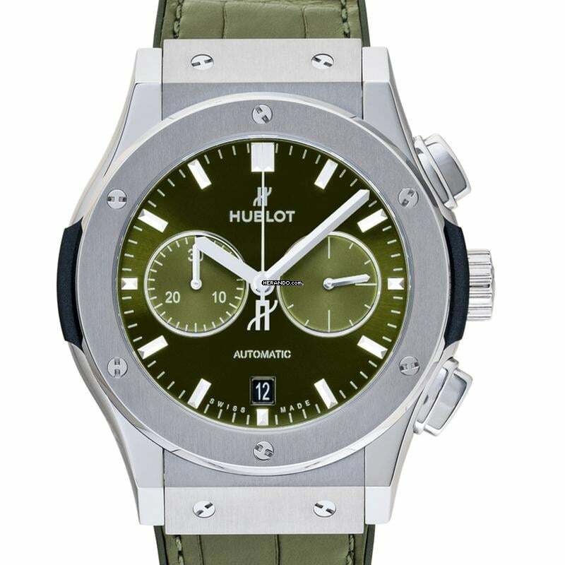  Hublot Classic Fusion Chronograph 541.NX.8970.LR - Classic Fusion Automatic Green Dial Titanium Men's Watch </h1> 