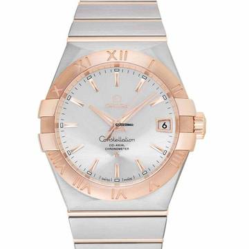  Omega Constellation Men 123.20.38.21.02.001 - Constellation Co-Axial 38 mm Automatic Silver Dial Red Gold Men's Wa </h1> 