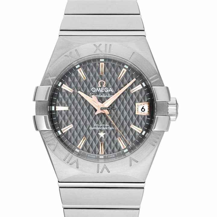 Omega Constellation Men 123.10.38.21.06.002 - Constellation Co-Axial 38 mm Grey Dial Steel Men's Watch </h1> 