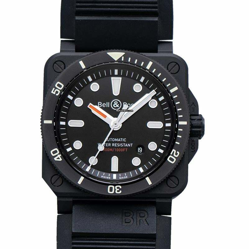  Bell & Ross BR 03-92 Ceramic BR0392-D-BL-CE/SRB - Instruments BR 03-92 Diver Black Matte Men's Watch </h1> 