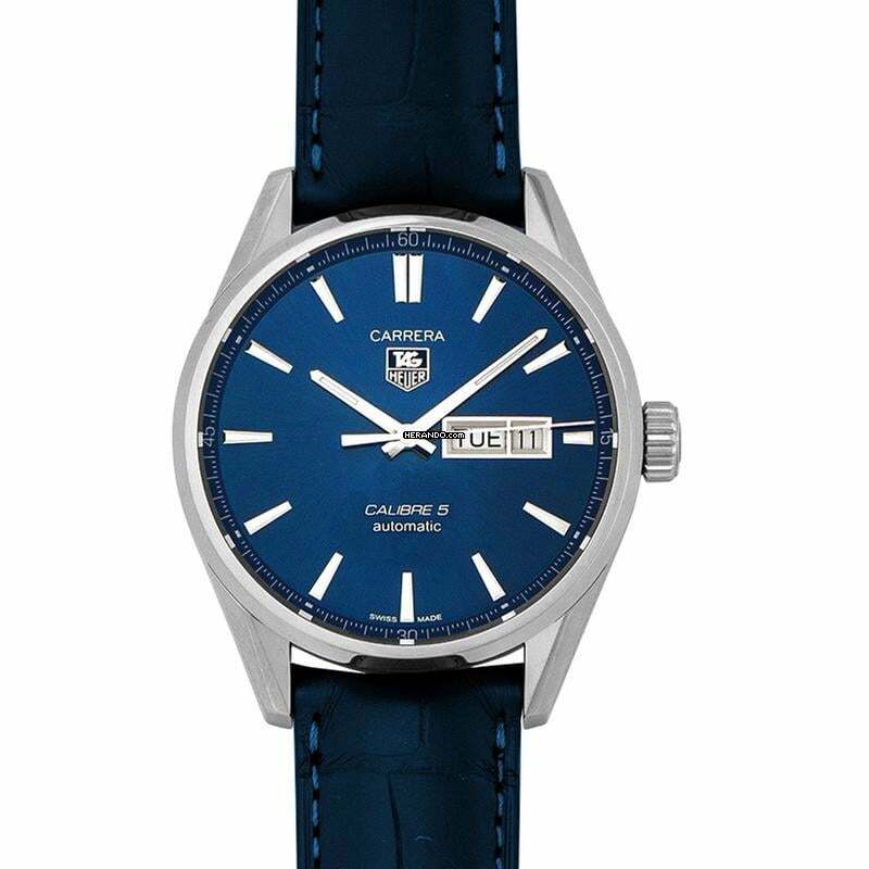 TAG Heuer Carrera Calibre 5 WAR201E.FC6292 - Carrera Calibre 5 Day-Date Automatic Blue Dial Men's Watch </h1> 