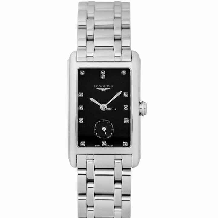  Longines DolceVita L55124576 - DolceVita Quartz Black Dial Diamond Ladies Watch </h1> 