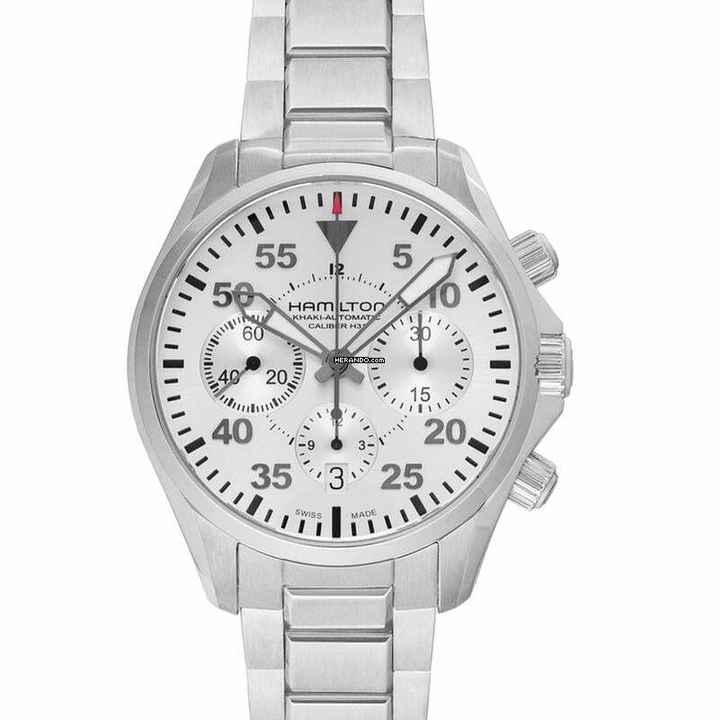  Hamilton Khaki Pilot H64666155 - Khaki Aviation Pilot Auto Chrono White Steel 42mm </h1> 