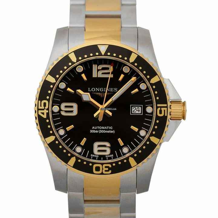  Longines HydroConquest L37423567 - HydroConquest Automatic Black Dial Men's Watch </h1> 