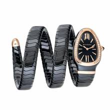Thumbnail von Bulgari Serpenti 102885 - Serpenti Spiga Quartz Black Dial Diamond Bezel Ladies Watch </h1>