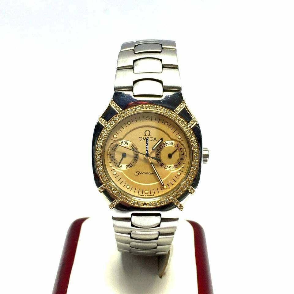  Omega Seamaster POLARIS 32mm 2 Tone Diamond Watch </h1> 