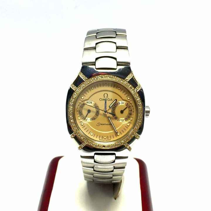  Omega Seamaster POLARIS 32mm 2 Tone Diamond Watch </h1> 