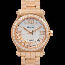 Thumbnail von Chopard Happy Sport 274808-5007 - Happy Sport Automatic Mother of Pearl Dial 18k Rose Gold Ladies Watch </h1>