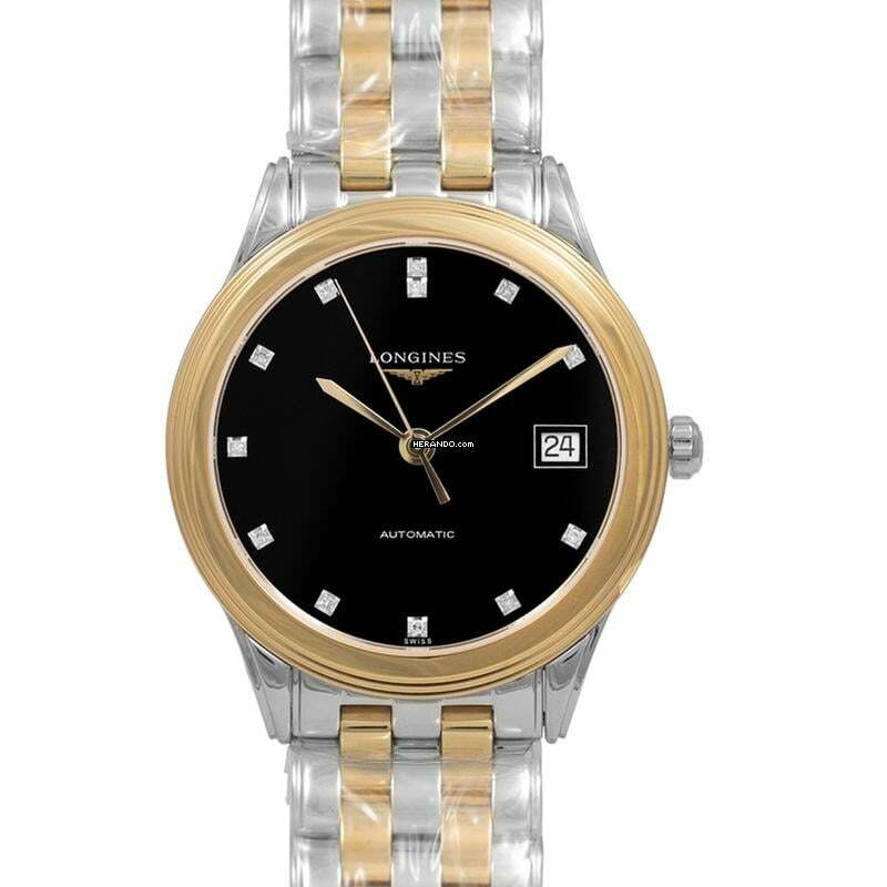  Longines Flagship L47743577 - Flagship Automatic Black Dial Diamond Unisex Watch </h1> 