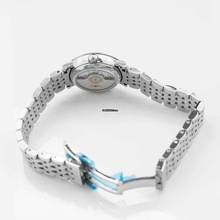 Thumbnail von Longines Elegant L43094976 - Elegant Automatic Blue Dial Diamond Ladies Watch </h1>