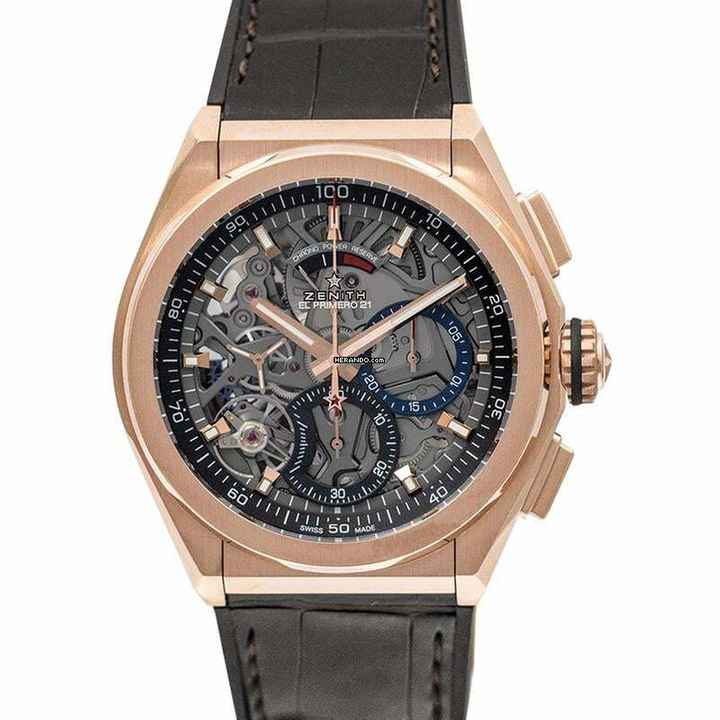  Zenith Defy El Primero 18.9000.9004/71.R585 - Defy EL Primero 21 Rose gold Automatic Skeleton Dial Men's Watch </h1> 