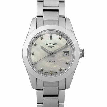  Longines Conquest Classic L22854876 - Conquest ClassIc Automatic White Mother of Pearl Dial Diamond Ladies Watch </h1> 