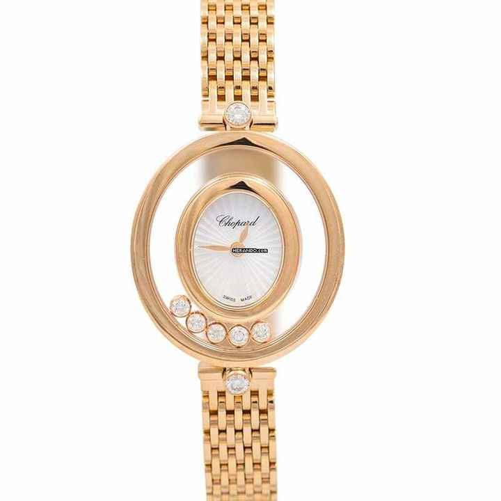  Chopard Happy Diamonds 209421-5001 - Happy Diamonds Quartz mother-of-pearl guilloché Dial 18k Rose Gold Men's Wat </h1> 
