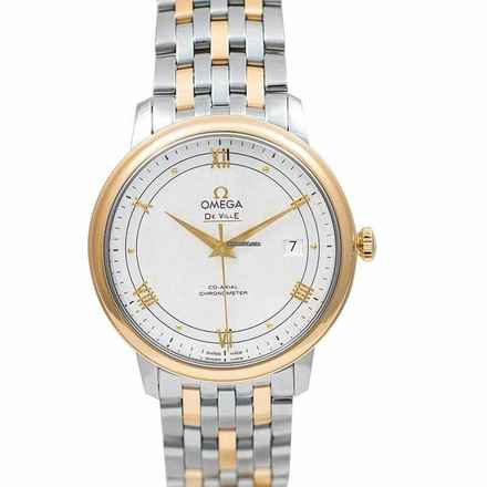 Omega De Ville Prestige 424.20.40.20.02.001 - De Ville Prestige Co-Axial 39.5 mm Silver Dial Yellow Gold Men's Wat </h1> 