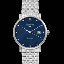 Thumbnail von Longines Elegant L49104976 - Elegant Automatic Blue Dial Diamond Men's Watch </h1>