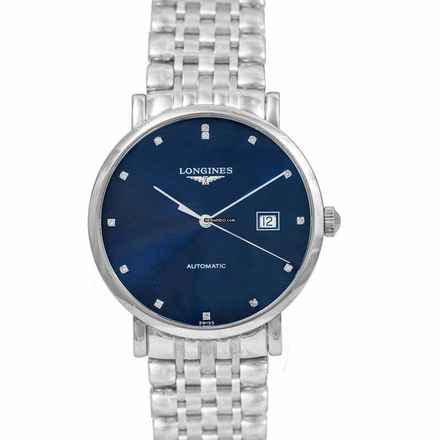  Longines Elegant L49104976 - Elegant Automatic Blue Dial Diamond Men's Watch </h1> 