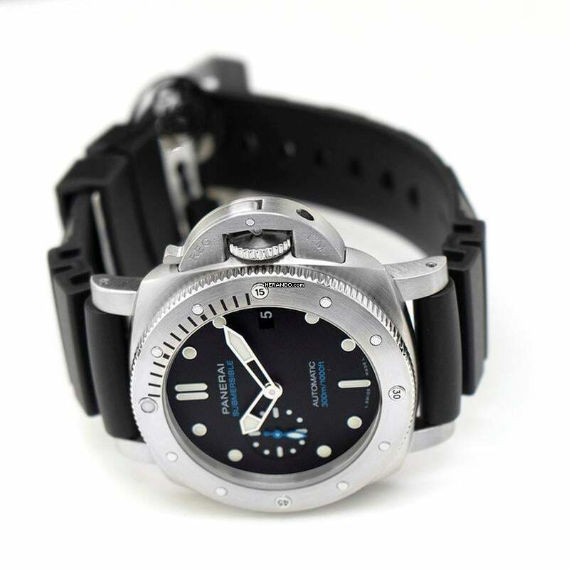 Thumbnail von Panerai Submersible PAM00973 - Submersible Automatic Black Dial 42 mm Men's Watch </h1>