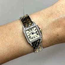 Thumbnail von Cartier Santos Demoiselle 2698 2 Tone 20mm .92TCW DIAMOND Watch </h1>