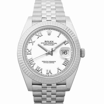  Rolex Datejust 41 126334-0024 - Datejust 41 Automatic White Dial Oystersteel and 18 ct White Gold Men's Watc </h1> 