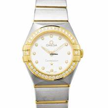 Thumbnail von Omega Constellation Quartz 131.25.25.60.52.002 - Constellation Manhattan Quartz 25 mm Quartz Silver Dial Diamonds Yel </h1>