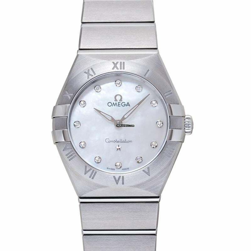 Omega Constellation Ladies 131.10.28.60.55.001 - Constellation Manhattan Quartz 28 mm White Dial Diamonds Ladies Watc </h1>