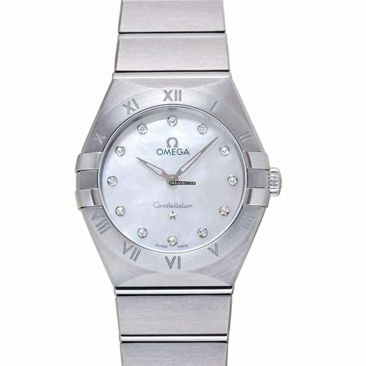  Omega Constellation Ladies 131.10.28.60.55.001 - Constellation Manhattan Quartz 28 mm White Dial Diamonds Ladies Watc </h1> 