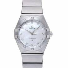 Thumbnail von Omega Constellation Ladies 131.10.28.60.55.001 - Constellation Manhattan Quartz 28 mm White Dial Diamonds Ladies Watc </h1>