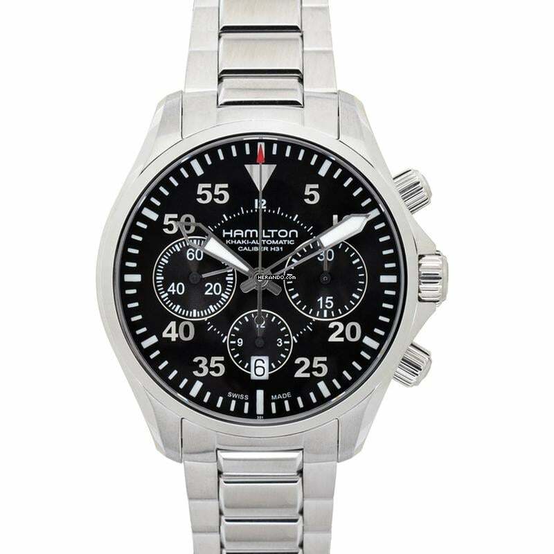 Hamilton Khaki Pilot H64666135 - Khaki Aviation Automatic Black Dial Stainless steel Men's Watch </h1>