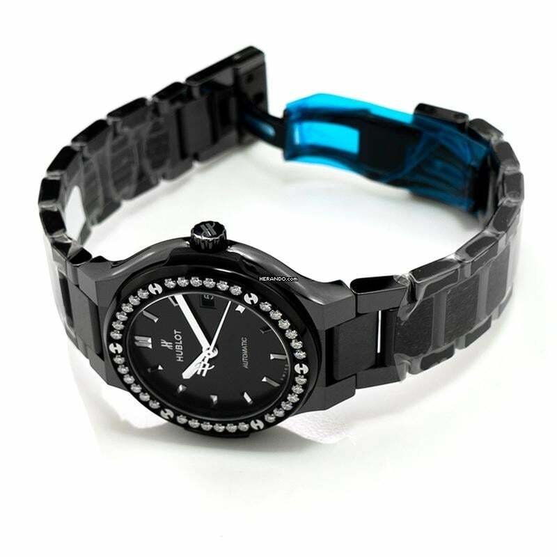 Thumbnail von Hublot Classic Fusion 568.CM.1470.CM.1204 - Classic Fusion Automatic Mat Black Dial Ceramic Ladies Watch </h1>