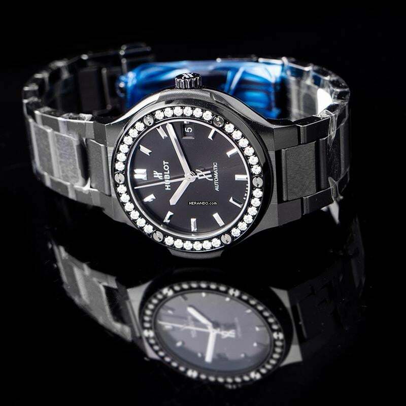 Thumbnail von Hublot Classic Fusion 568.CM.1470.CM.1204 - Classic Fusion Automatic Mat Black Dial Ceramic Ladies Watch </h1>