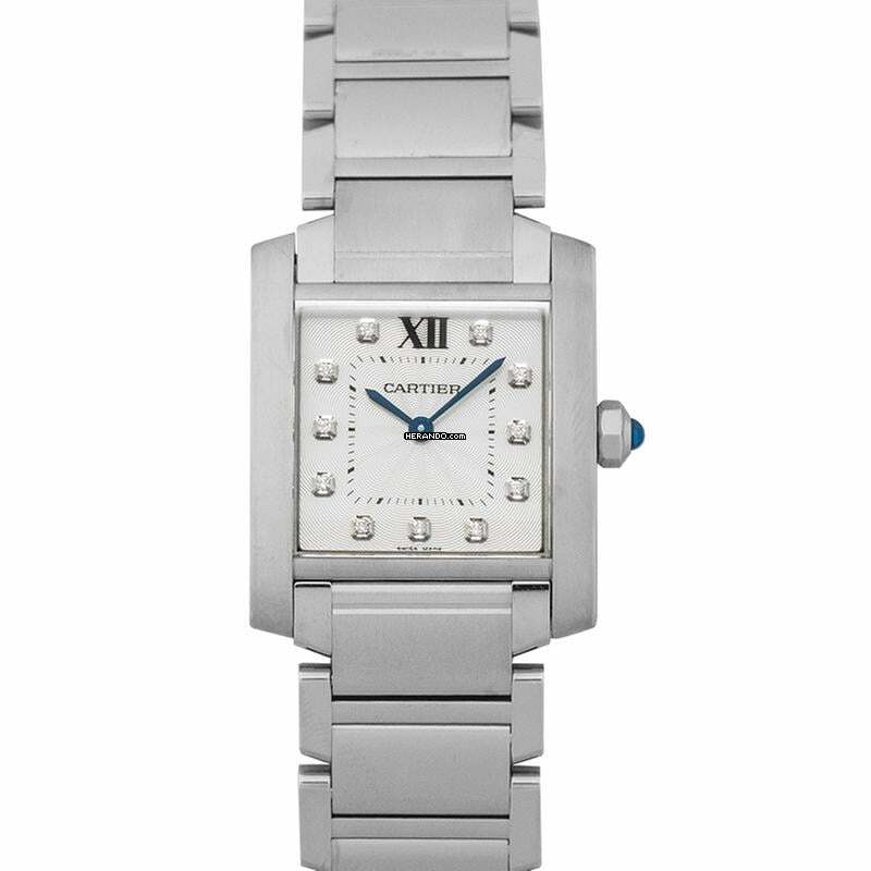 Cartier Tank Française WE110007 - Tank Francaise 30 mm Quartz Silver Dial Stainless Steel Diamonds Ladies Watch </h1> 