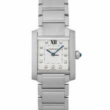 Thumbnail von Cartier Tank Française WE110007 - Tank Francaise 30 mm Quartz Silver Dial Stainless Steel Diamonds Ladies Watch </h1>