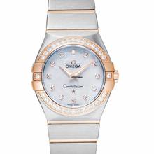 Thumbnail von Omega Constellation Quartz 123.25.27.60.55.001 - Constellation Quartz White Dial Diamond Red Gold Ladies Watch </h1>