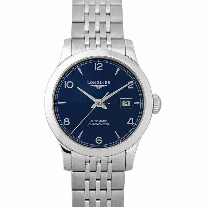  Longines Record L23214966 - RECORD 30MM BLUE AUTOMATIC CHRONOMETER </h1> 