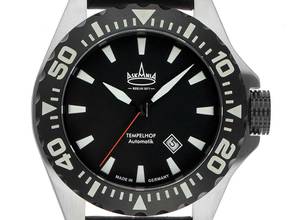 Thumbnail von Askania Tempelhof Stahl Automatik Armband Leder 48mm Ref.TEM-6005 Box&Pap. Full Set Neu