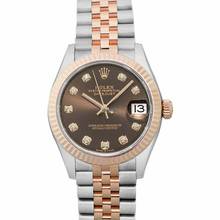 Thumbnail von Rolex Datejust 31 278271-0028 - Datejust 31 Automatic Brown Dial Diamond Indexes Oystersteel and 18 ct Evero </h1>