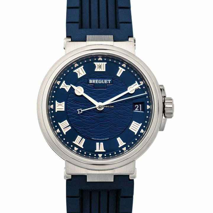  Breguet Marine 5517BB/Y2/5ZU - Marine Automatic Blue Dial 18kt White Gold Men's Watch </h1> 
