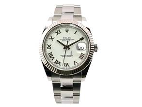 Thumbnail von Rolex Datejust 41 Edelstahl Weißgold 126334 Weiß Römisch Oyster