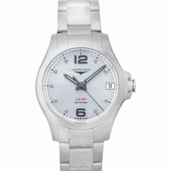  Longines Conquest L33164876 - Conquest V.H.P. Quartz White Dial Ladies Watch </h1> 