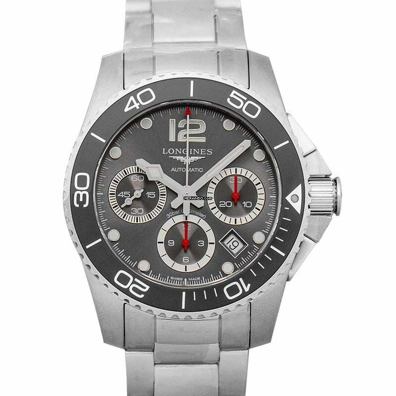  Longines HydroConquest L37834766 - HydroConquest Automatic Grey Dial Chronograph Men's Watch </h1> 