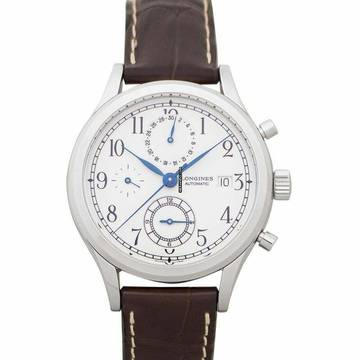  Longines Heritage L28154232 - Heritage Automatic White Dial Chronograph Men's Watch </h1> 