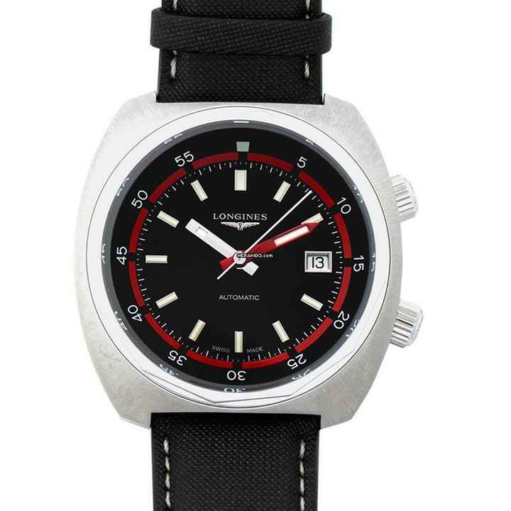  Longines Heritage L27954520 - Heritage Diver Automatic Black & Red Dial Men's Watch </h1> 