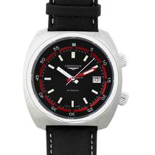 Thumbnail von Longines Heritage L27954520 - Heritage Diver Automatic Black & Red Dial Men's Watch </h1>