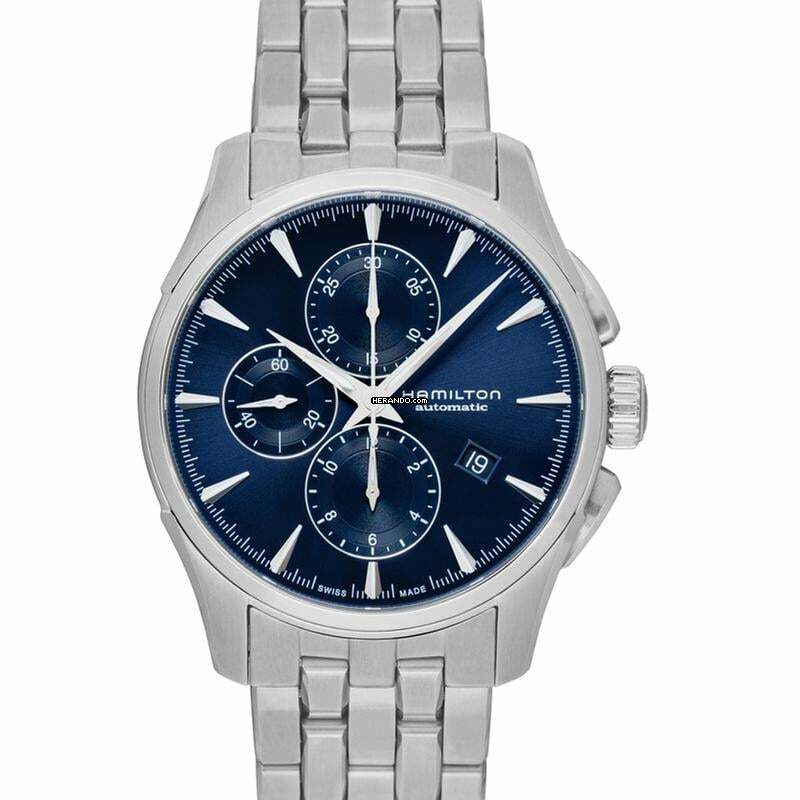 Hamilton Jazzmaster Auto Chrono H32586141 - Jazzmaster Chronograph Automatic Blue Dial Stainless Steel Men's Watch </h1>