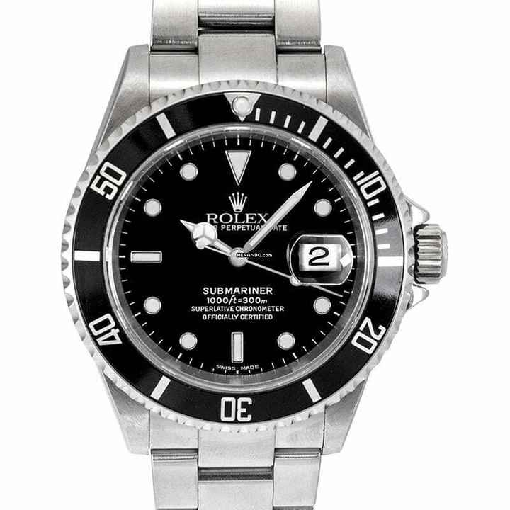  Rolex Submariner Date 16610 - Submariner Automatic Black Dial Stainless Steel Men's Watch </h1> 