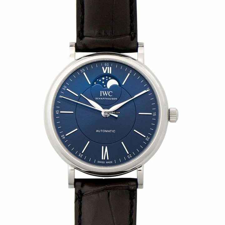  IWC Portofino Automatic IW459402 - Portofino Automatic Moon Phase Automatic Blue Dial Men's Watch </h1> 