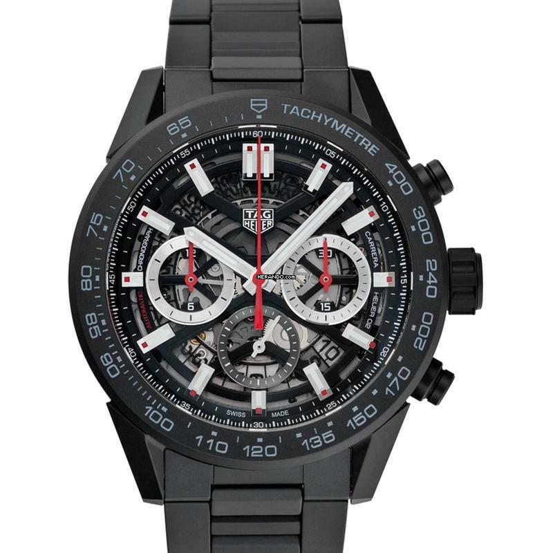 TAG Heuer Carrera CBG2A90.BH0653 - Carrera Calibre Heuer 02 Automatic Black Skeleton Men's Watch </h1>