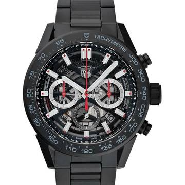  TAG Heuer Carrera CBG2A90.BH0653 - Carrera Calibre Heuer 02 Automatic Black Skeleton Men's Watch </h1> 