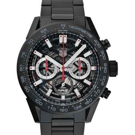  TAG Heuer Carrera CBG2A90.BH0653 - Carrera Calibre Heuer 02 Automatic Black Skeleton Men's Watch </h1> 