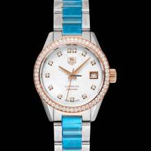 Thumbnail von TAG Heuer Carrera Lady WAR2453.BD0777 - Carrera Calibre 9 Automatic White Mother of Pearl Diamond Bezel Ladies Wa </h1>